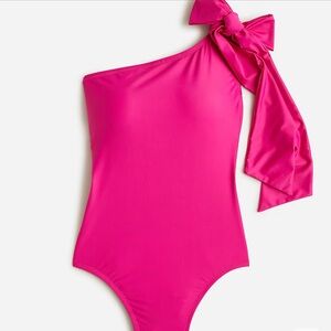 J.Crew one shoulder swimsuit with bow